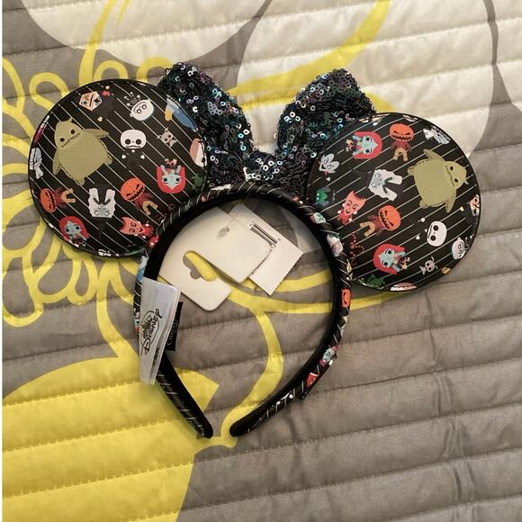 NWT Disney Parks Loungefly NBC Nightmare Before Christmas Chibi Ear Headband